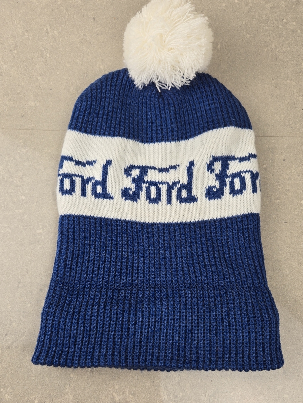 Vintage Ford Promotional Pom Pom Toque / Knit Beanie Winter Hat, One Size - Picture 4 of 5